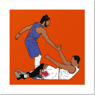 Derrick Rose Helps Himself Up (New York) Posters and Art